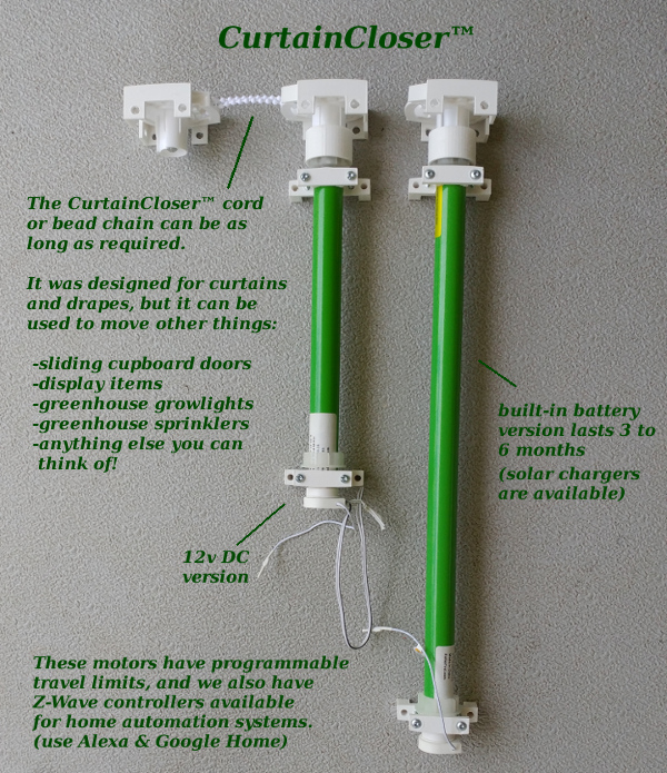 motorized drape and curtain closer with Zwave option